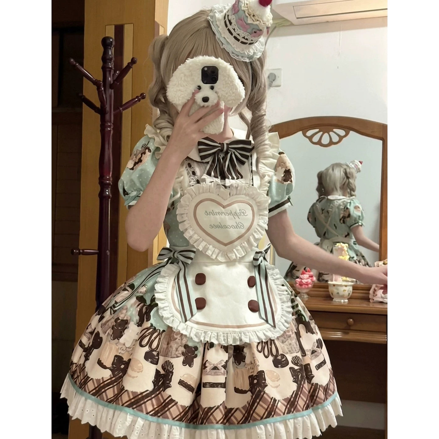 Creamy - Peppermint Chocolate Teddy Bear Sweet OP - Sweet Lolita
