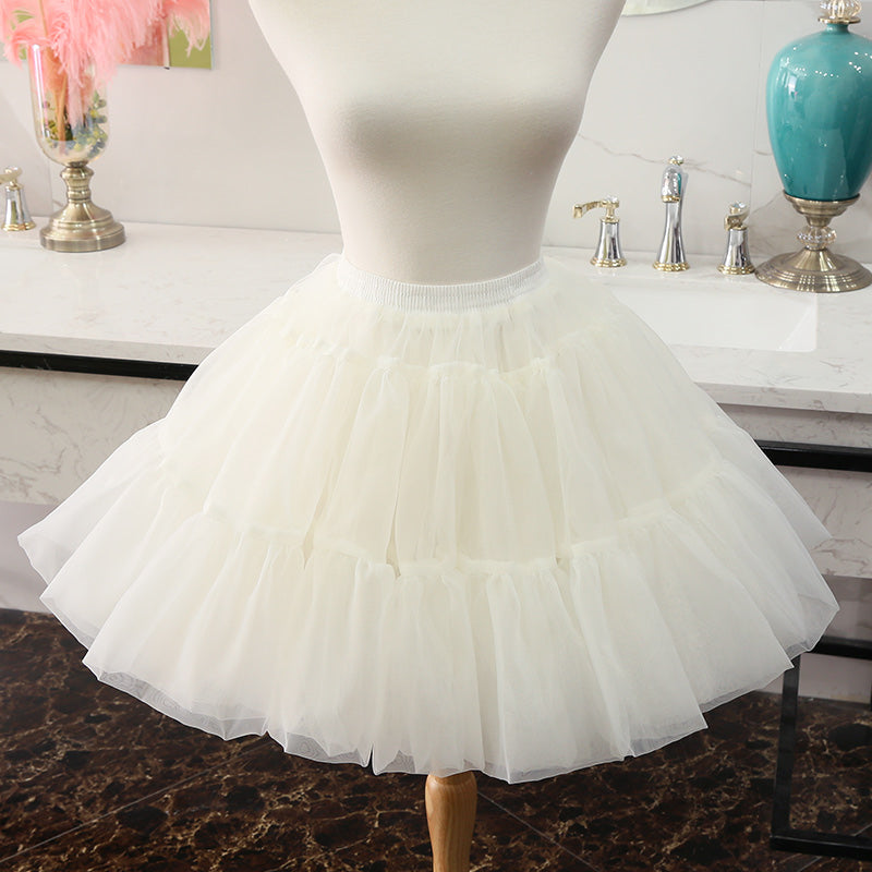 Manyiluo - Daily Lolita Yarn - Hoopless Petticoat with Lace-Trimmed Ruffles - product detail 2