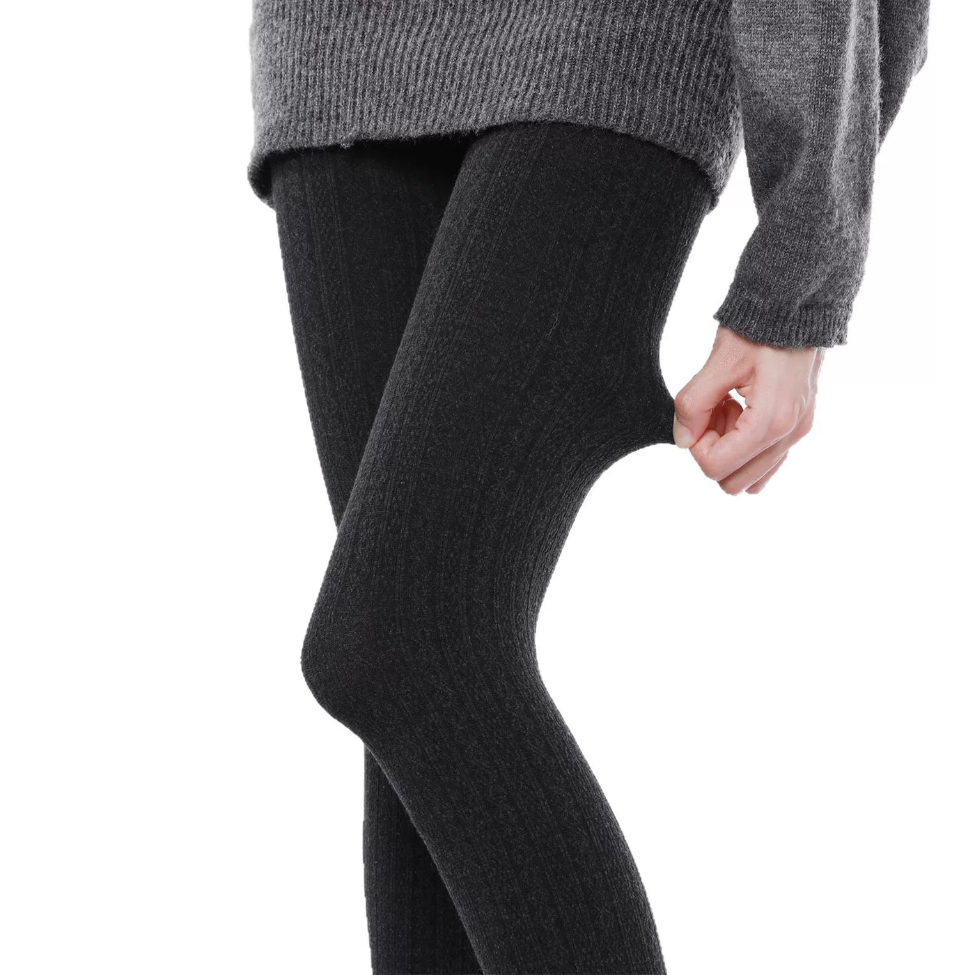 Fantasy Doll - Cable Knit - Tights with Fleece-Lined and Non-Fleece Options