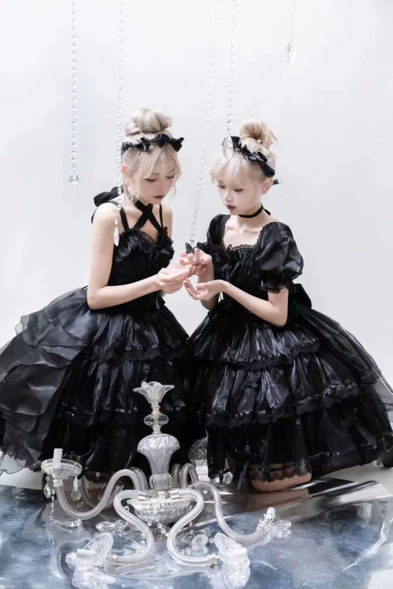 WF - Miss Fula Tulle - OP/JSK with a Tiered Lace-Trimmed Skirt