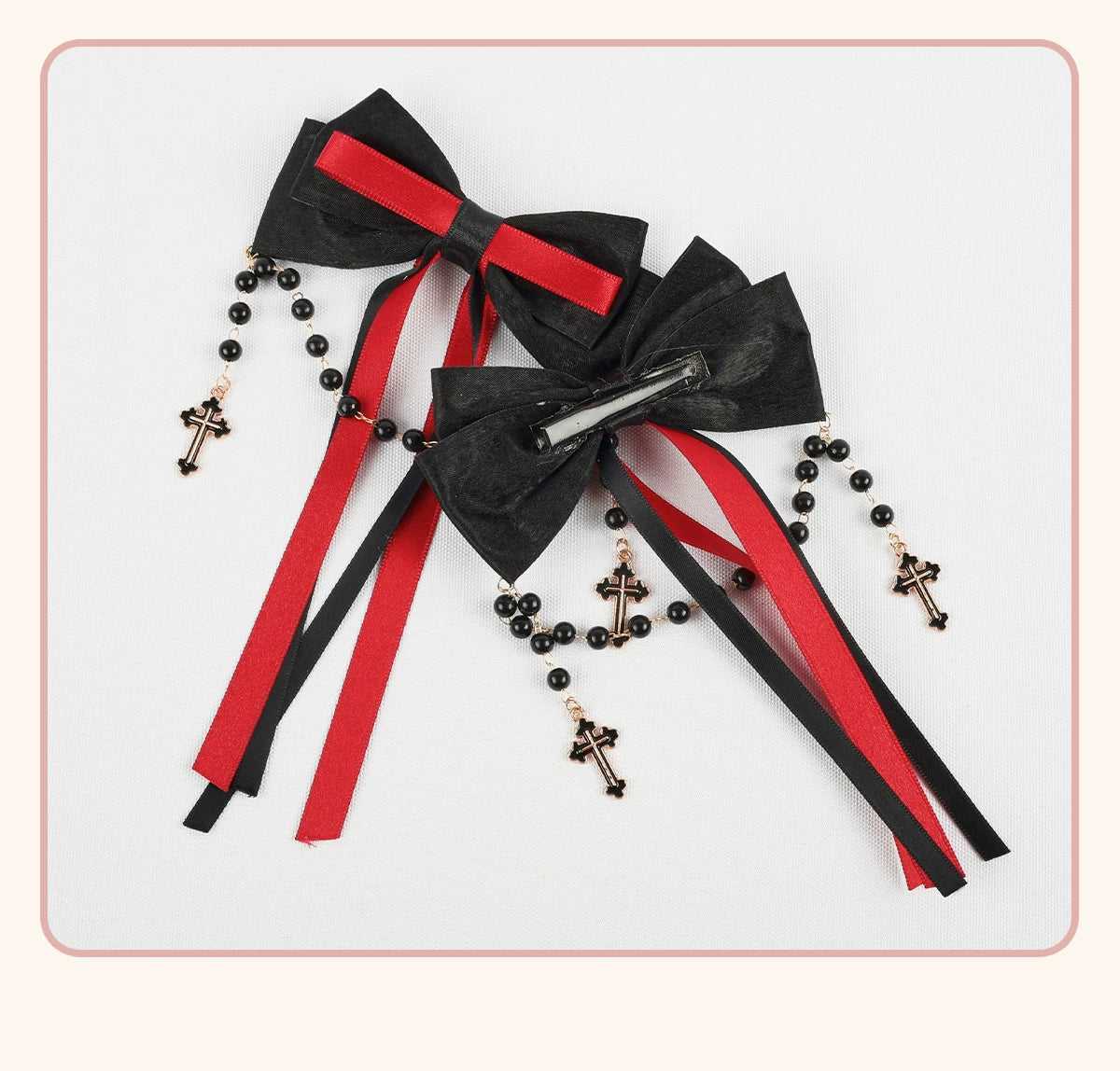 Stardust Rose - Rose Covenant - Lolita Accessories with Red Roses and Black Lace