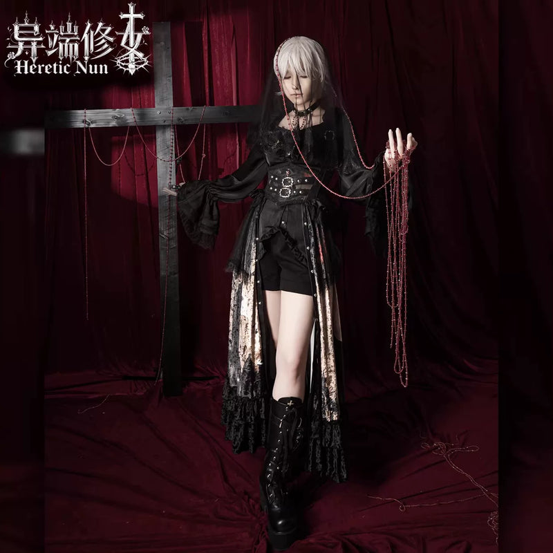 Caged Bird Hotel - Heretic Nun - Gothic JSK Set with Cross Hardware – detail view 4