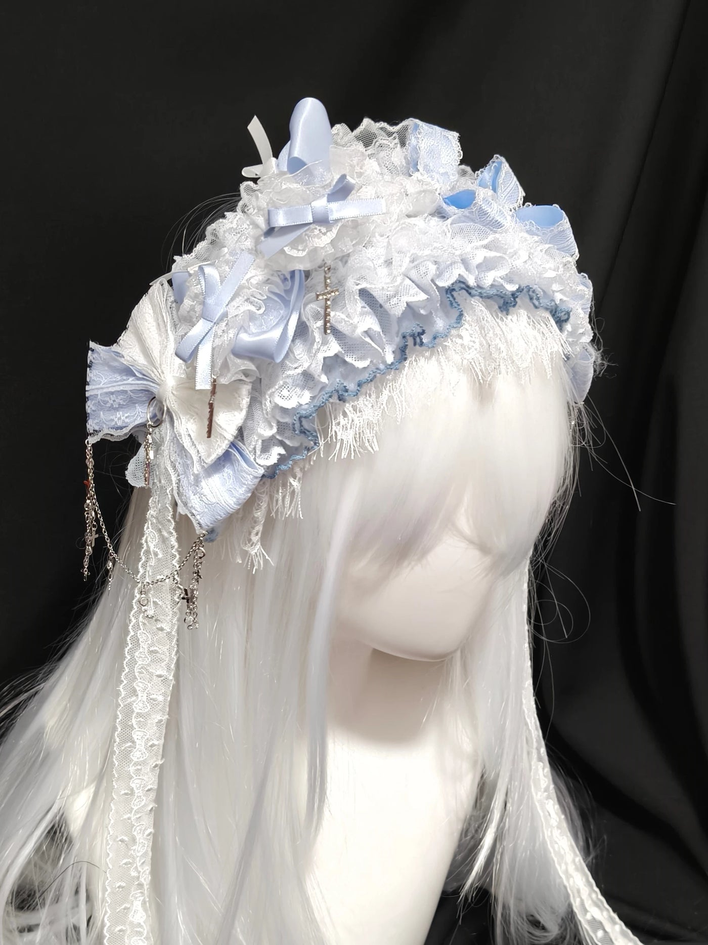 Dokisuru - Aqua Angel - Aqua-Blue Headband with White Angel Motif