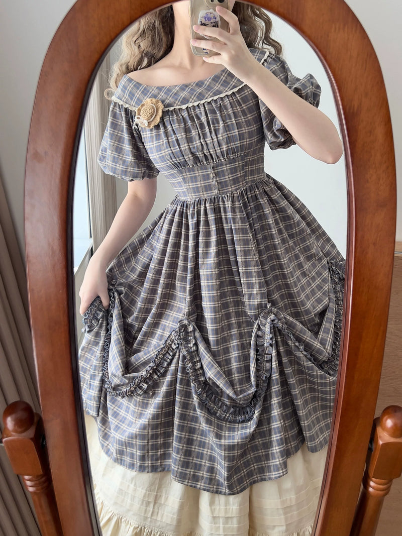 Forest Wardrobe - Forest Picnic - Gingham Dress and Cotton Underskirt - 3