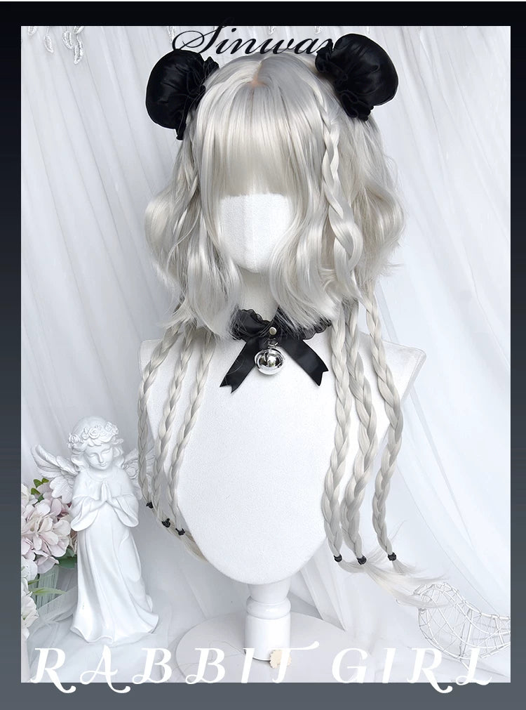 Sinwavy Tu Ji silver white curly Lolita wig - view 5