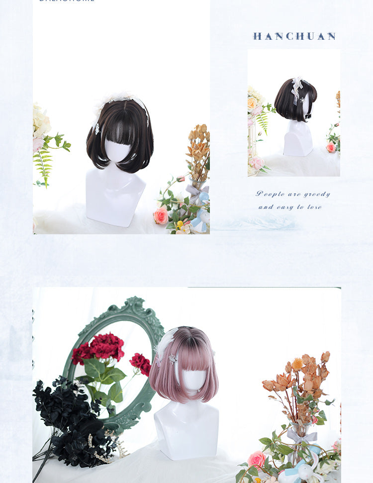 Dalao Home - Sweet 30cm BOBO Short Lolita Wig - Multicolors Wig