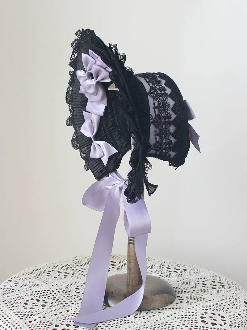 Deer Girl Handmade - Black Lace Ribbon - Black Lace Flat Hat Selection