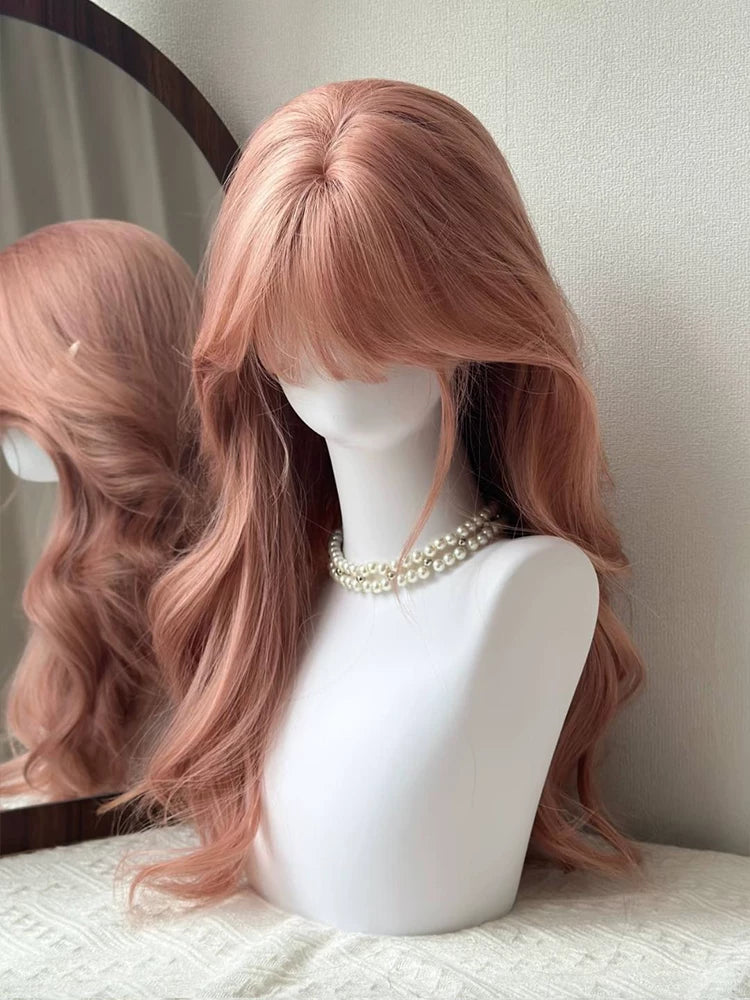 Kunkun Fish Twilight Rose pink long wavy wig - view 4