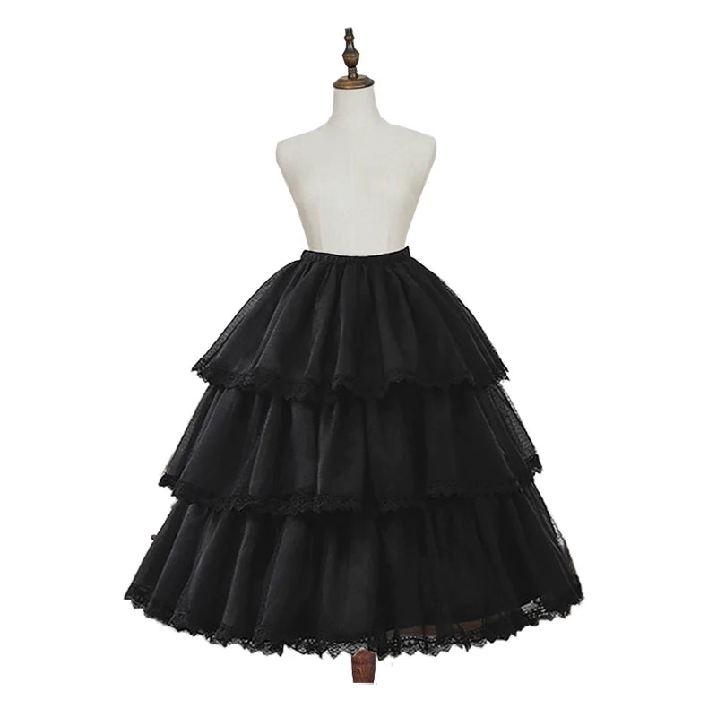 Motadalu - Magic Petticoat - Lolita Hoop Petticoat with a three-layer flounce hem - product detail 3