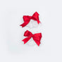 S / Pair of red two-way side hair clips