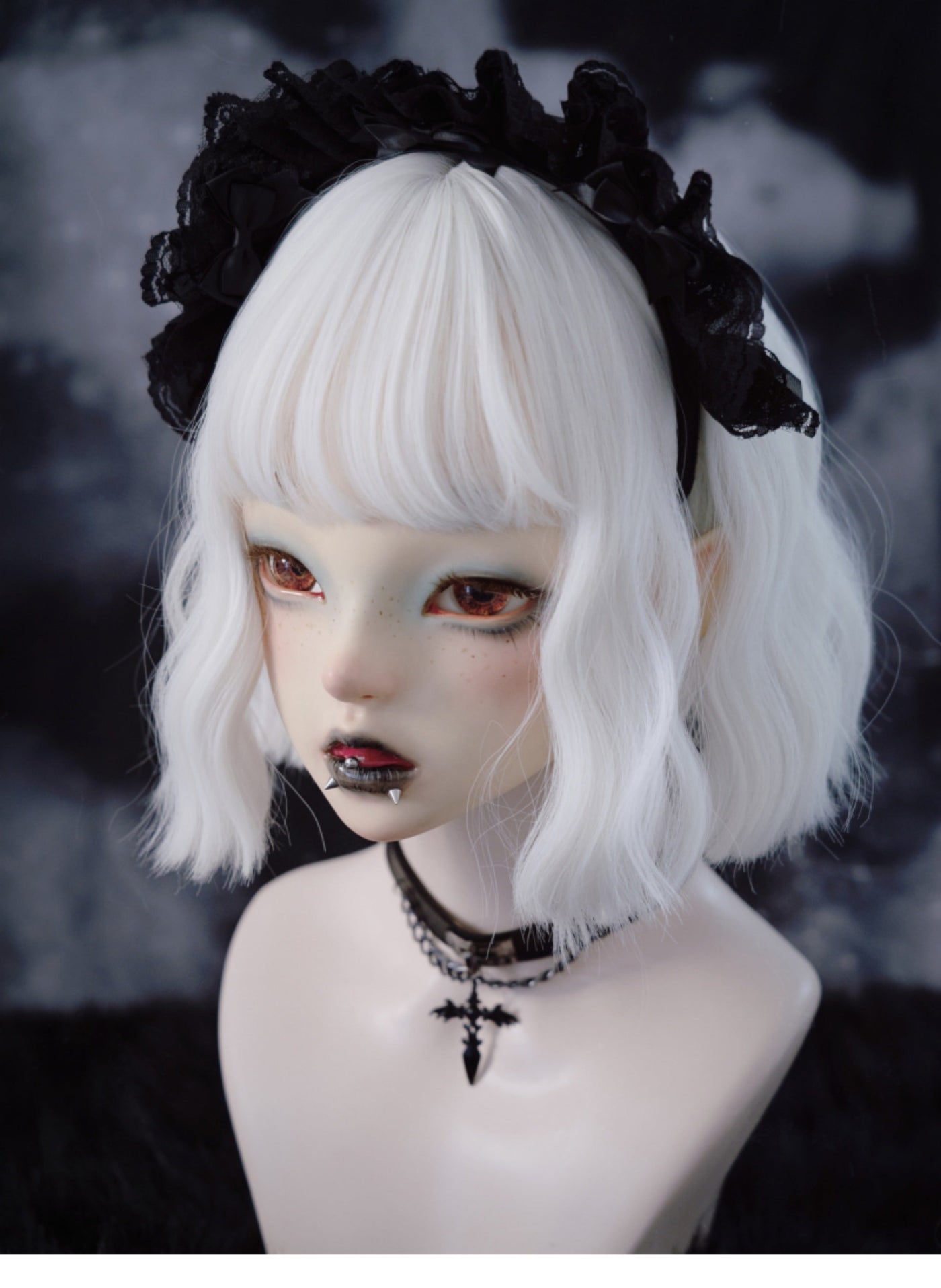 Strange Sugar - Gothic Lolita Lace Black Headband - Headwear