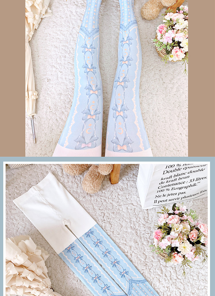 Roji Roji - Kawaii 120D Velvet Lolita Tights - Multicolors Socks