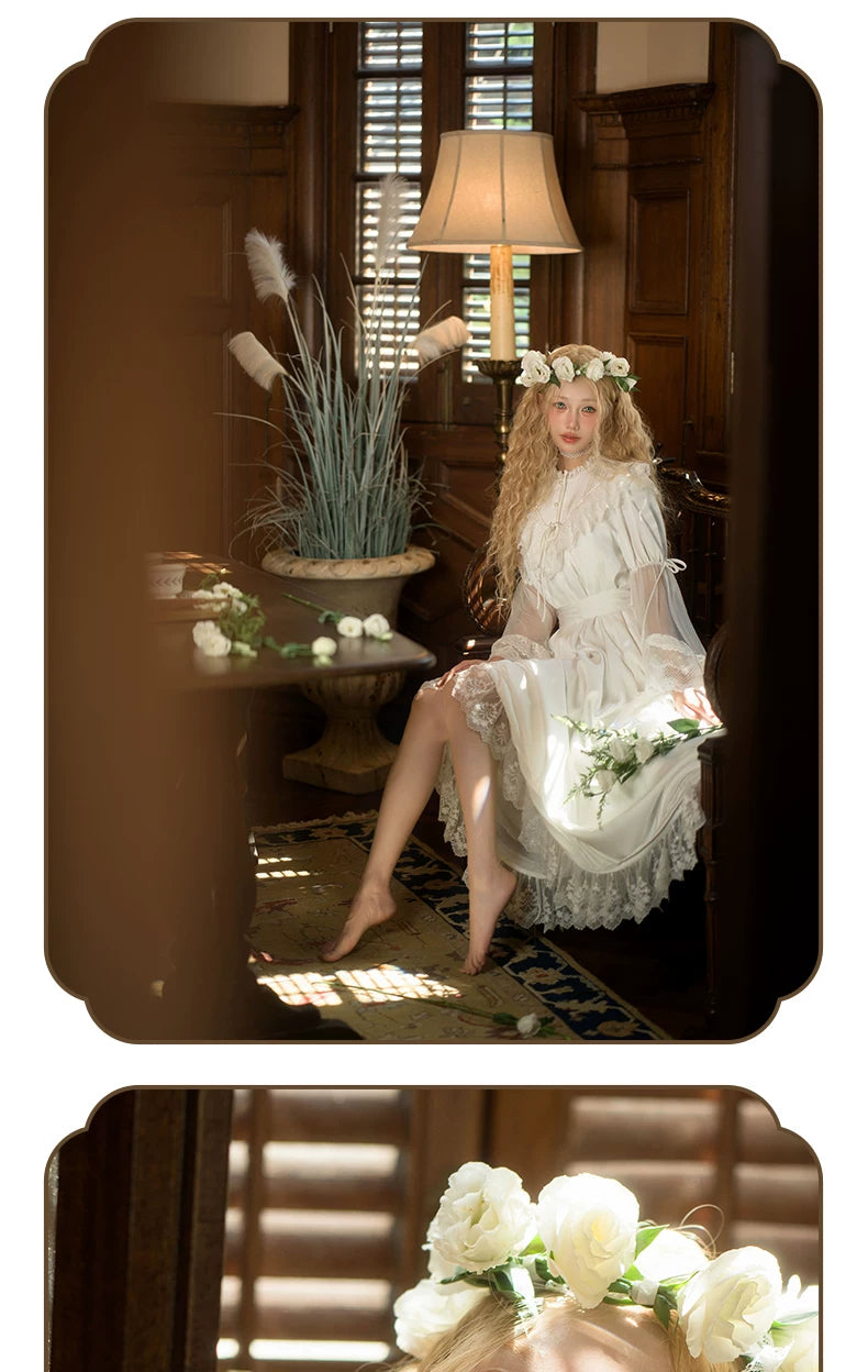 Inmorelli - Jasmine Manor - Edward OP dress with flared lace cuffs