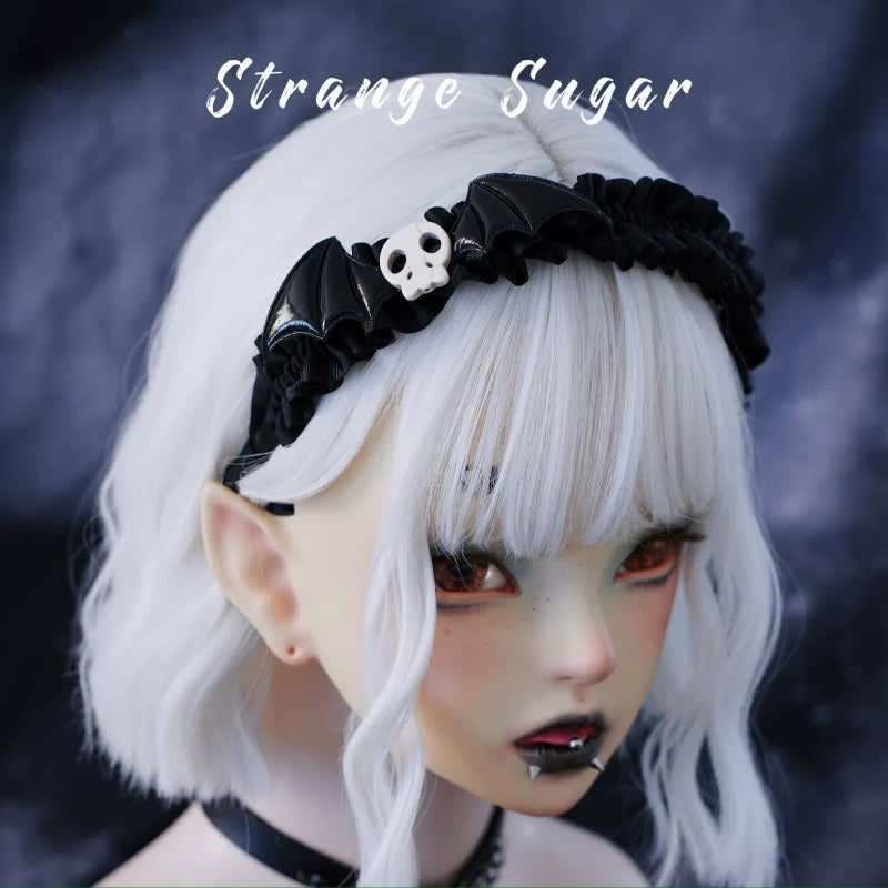 Strange Sugar - Gothic Hair Accessories Set Skulls - Sharks Lolita Clips Headbands Headwear