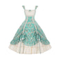 Turquoise Printed Long JSK - Adjustable Straps & Hem, Preorder (Supplier Dispatch from 5 Dec) / S