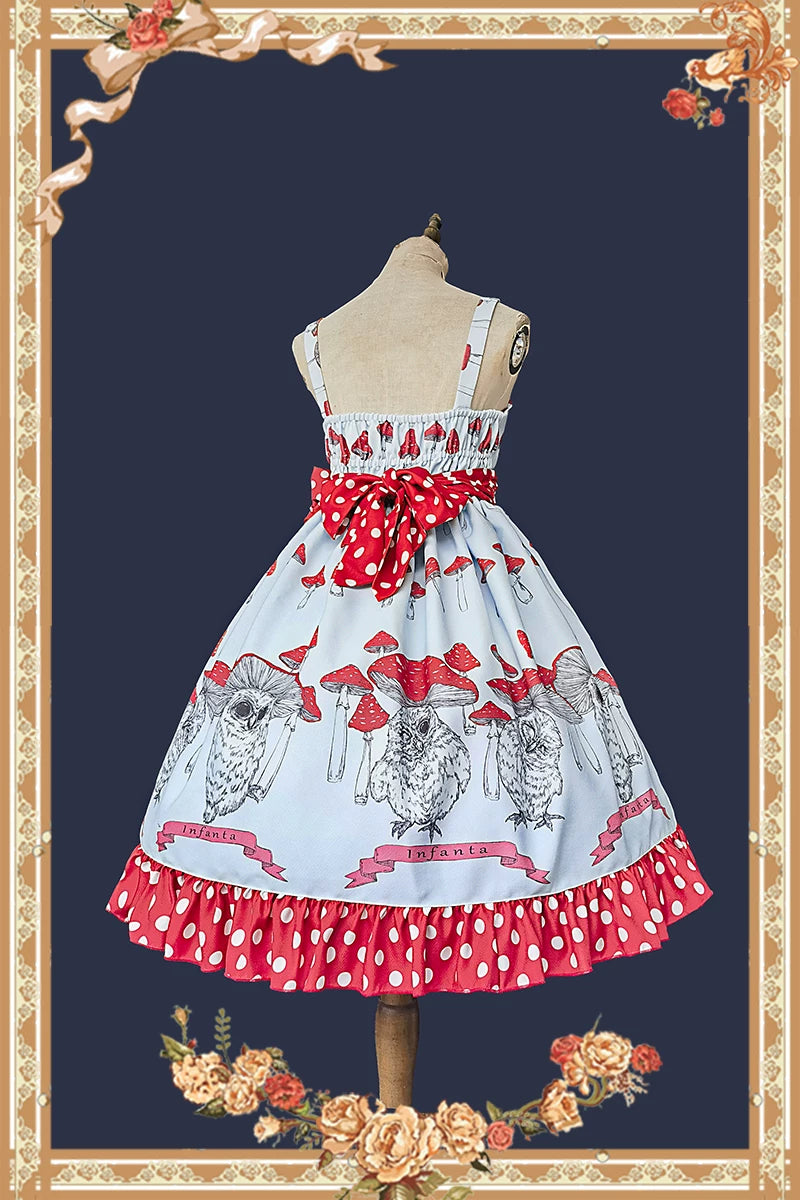 Infanta - Kitty Mushrooms - Printed JSK & Polka-Dot Bows