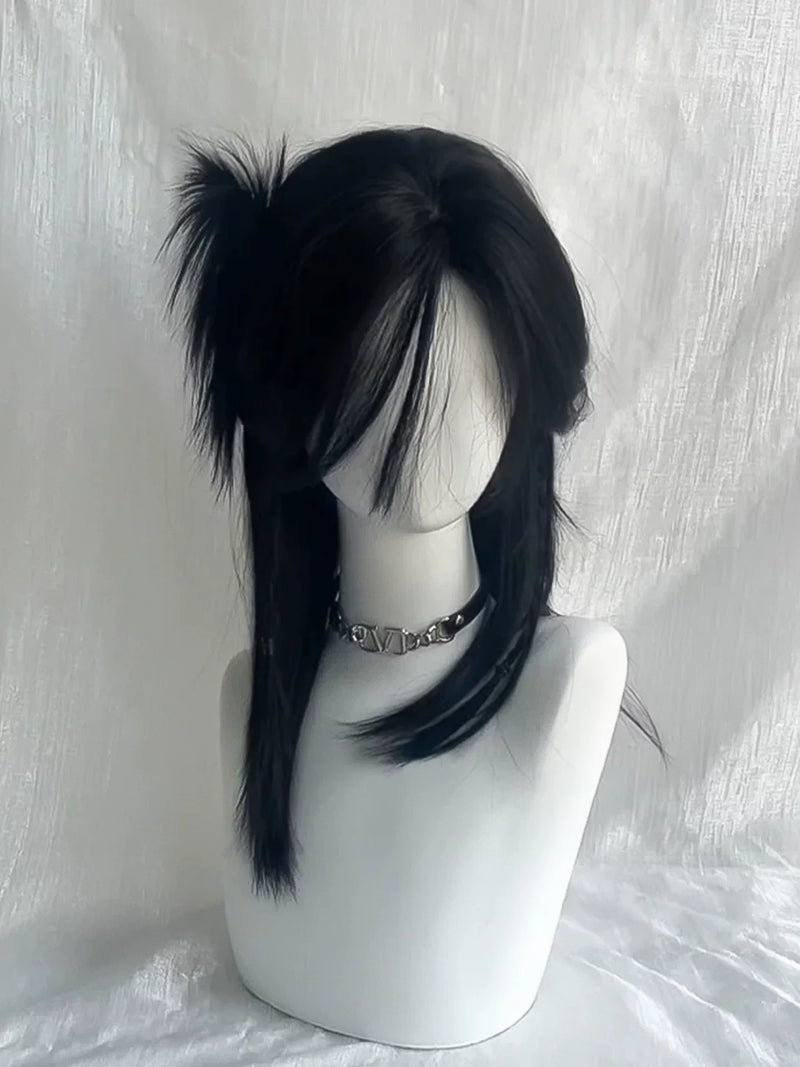 Kunkun Fish natural black centre-part wig - view 3