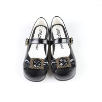 MODO - Cocoa Frame - Round-Toe Buckle Flats - Black / 34