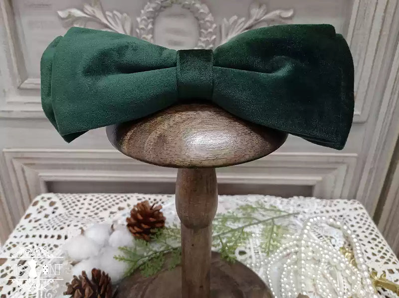 Miss point - Rose Silhouette - Lace Bow KC Lolita Accessories dark green KC