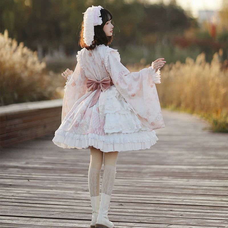 With PUJI - Xiaochunrihe - Wa Lolita OP Dress detail view 4