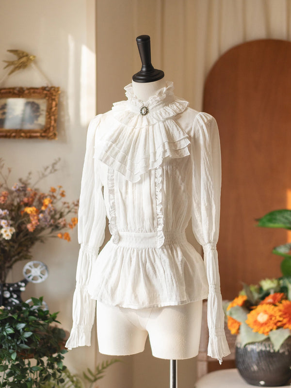 Forest Wardrobe - Misty Forest - Ruffled Jabot Blouse - 1