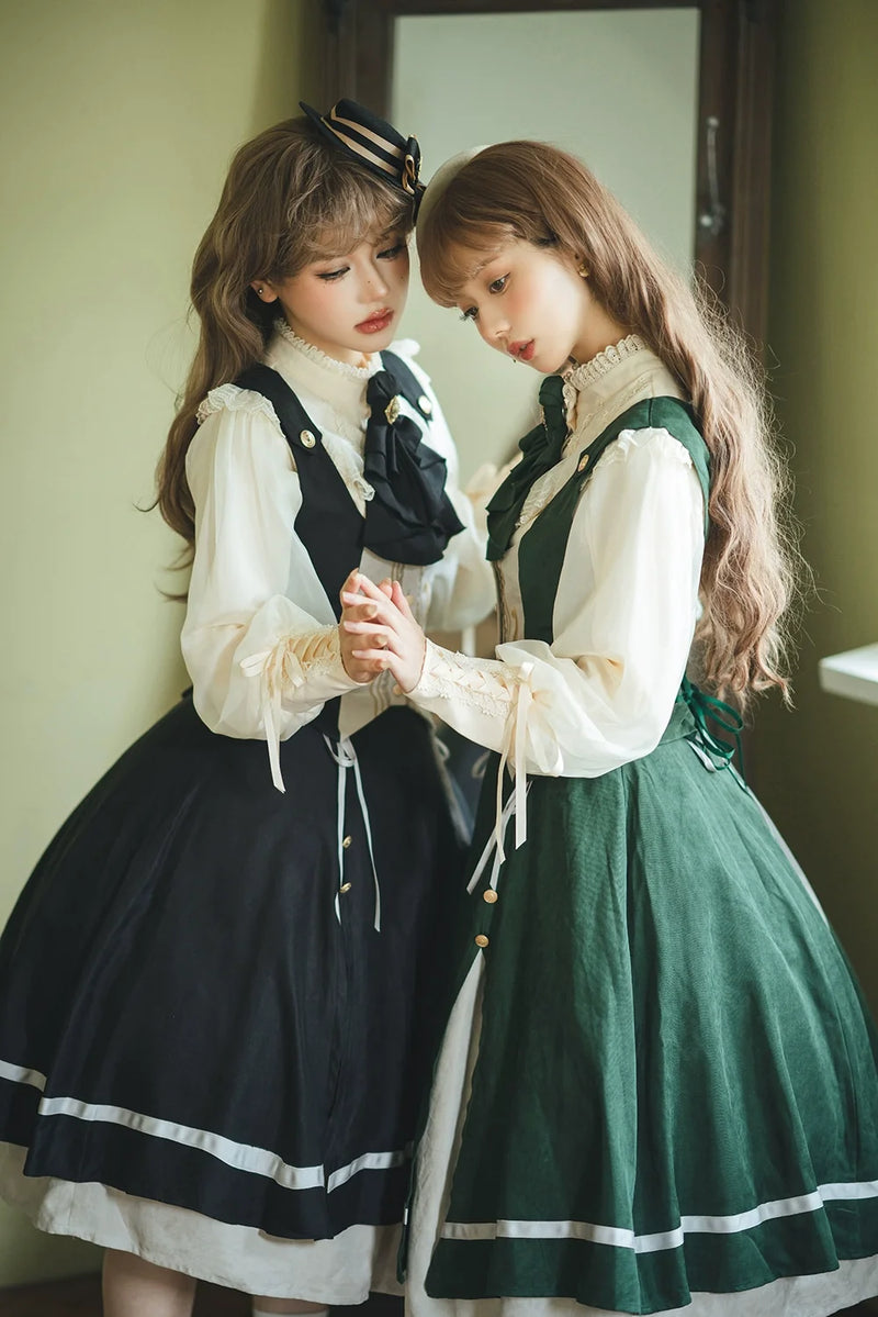 Miss Point - Golden Movement - Elegant Lolita Fishbone Skirt Customized