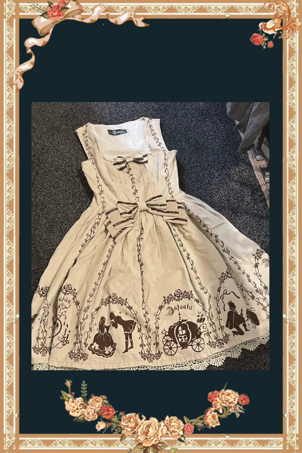 Infanta - Cinderella - Velvet Classic Lolita JSK Dress, Princess Embroidery