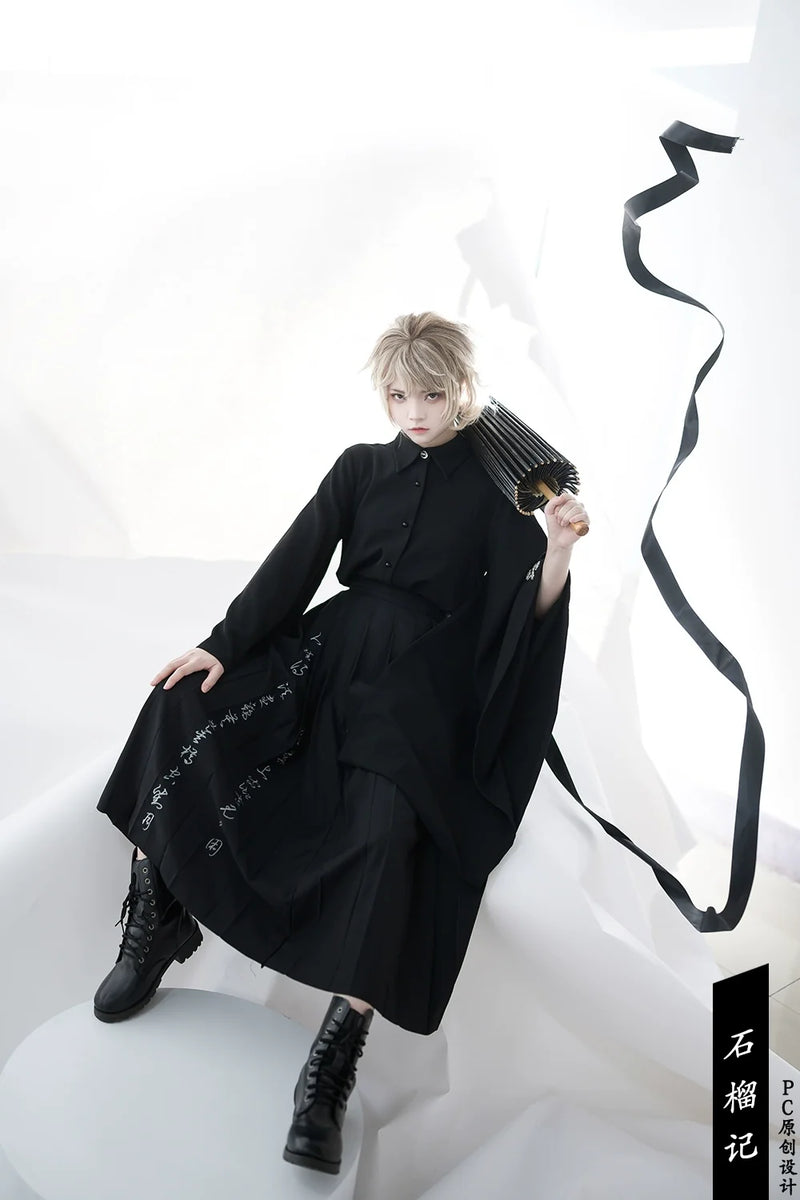 Princess Chronicles - Pomegranate Note - Han Lolita Wide Sleeves Ouji Blouse