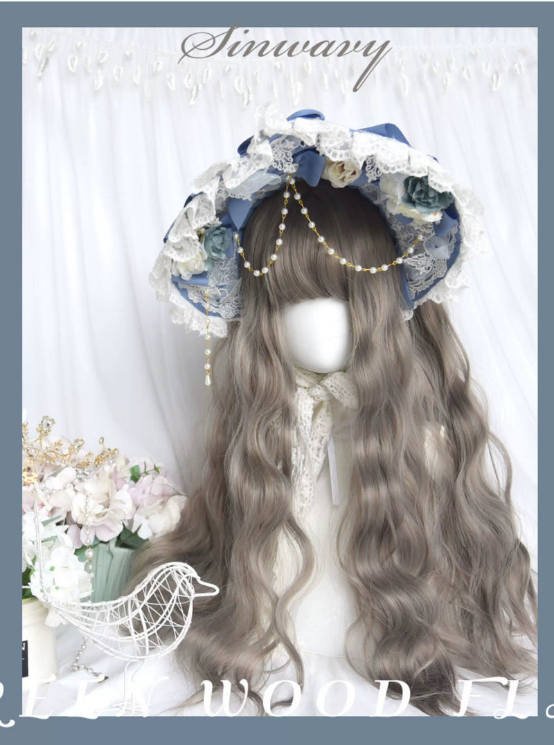 Sinwavy Aoki flax-grey wool-curl Lolita wig - view 5
