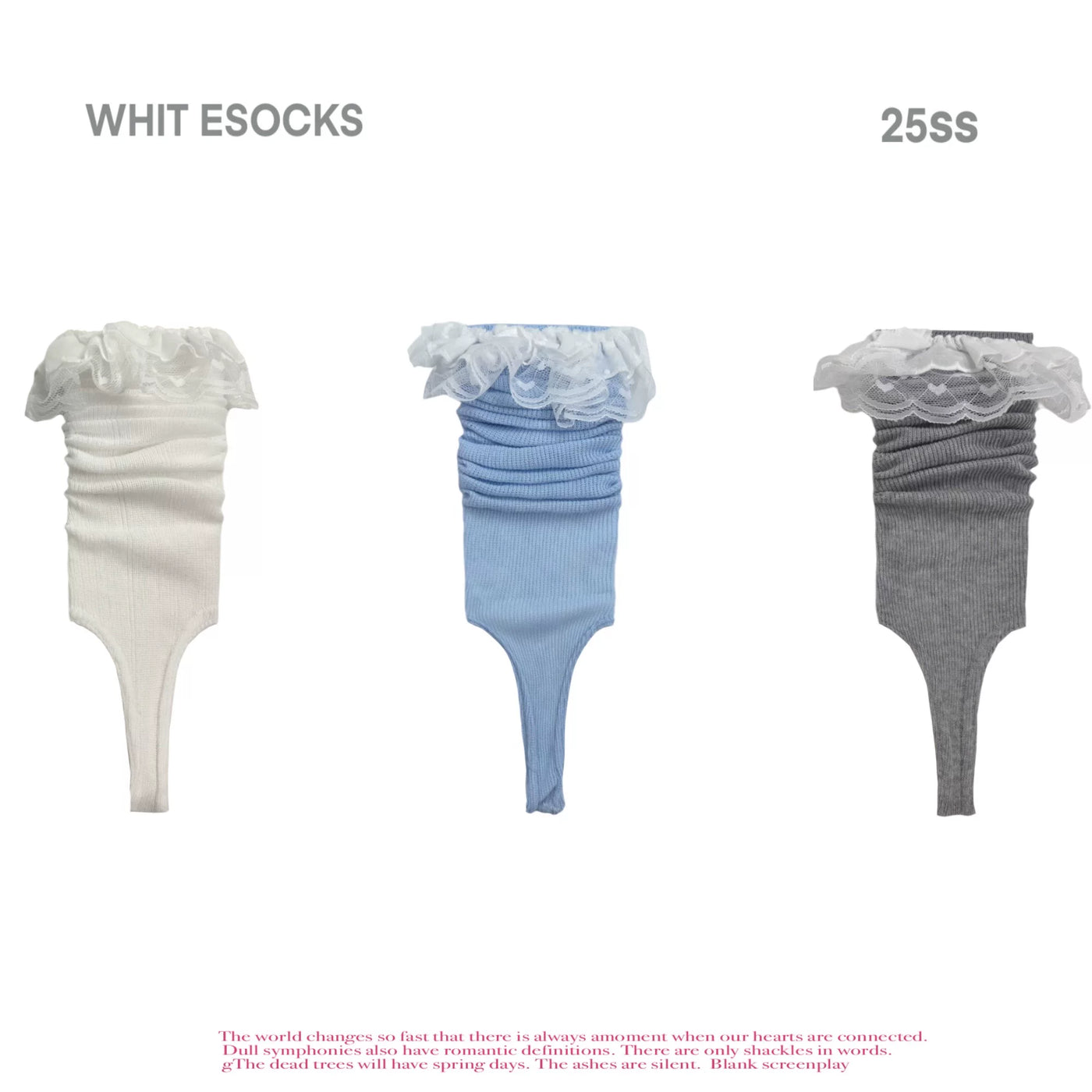 White Socks - Scrunch Stirrup - Thin Mid-Calf Stirrup Socks with Scrunch Shaping