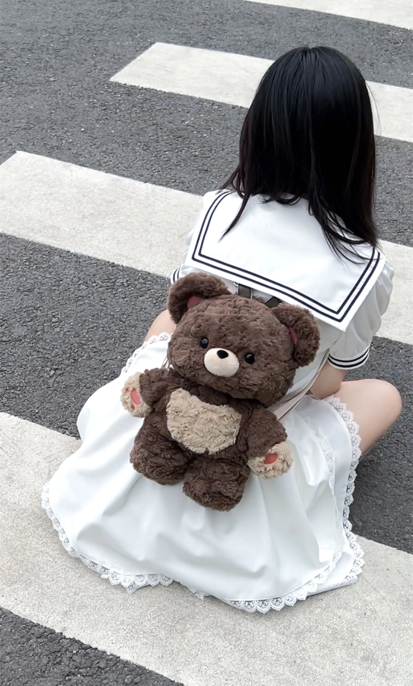 LambGuli - Little Bear Guli - Plush Animal Bag with Rounded Bear Face