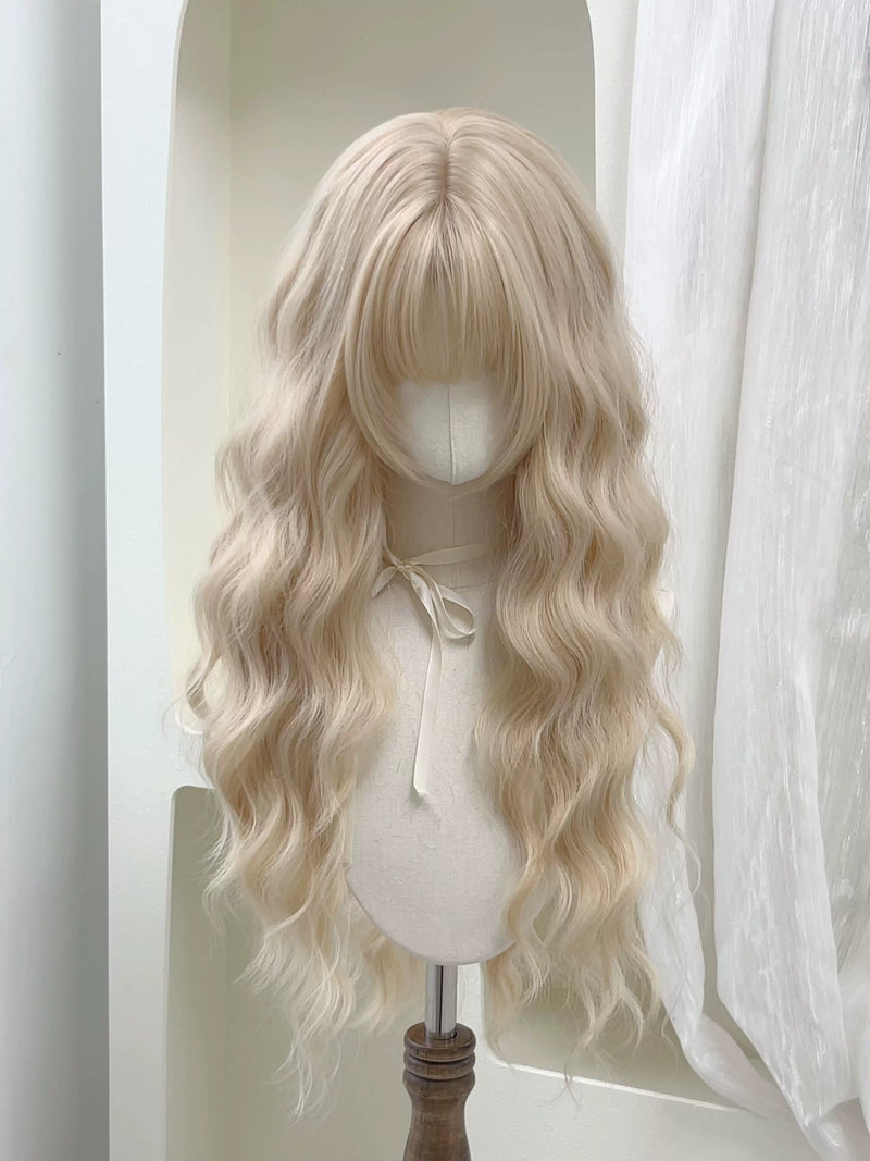Long wavy wool-curl wig - view 4