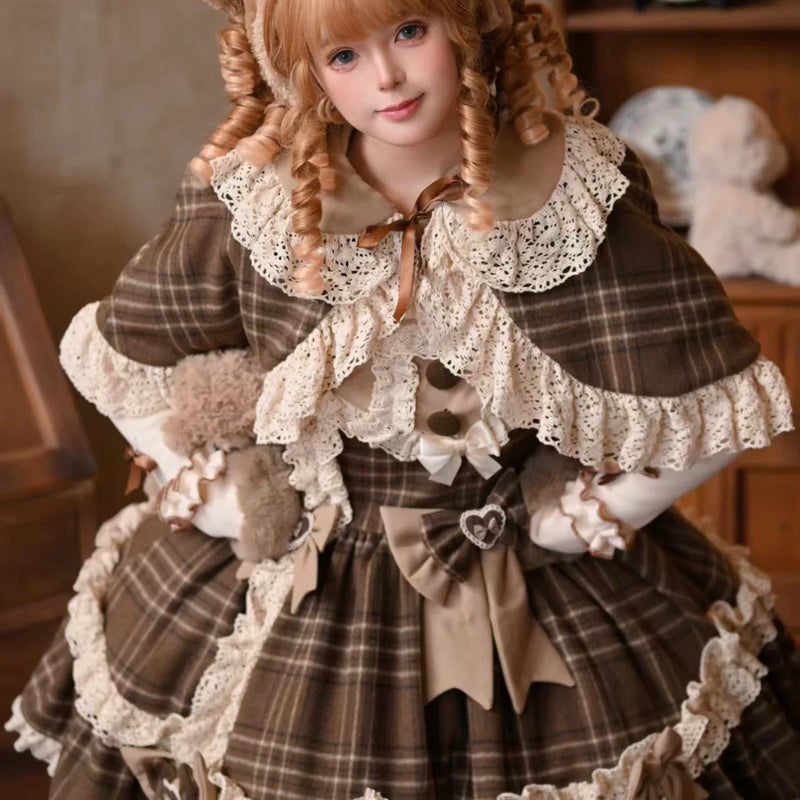 Qianmu Original - Qiaokeli Sweet Lolita Autumn Winter Set