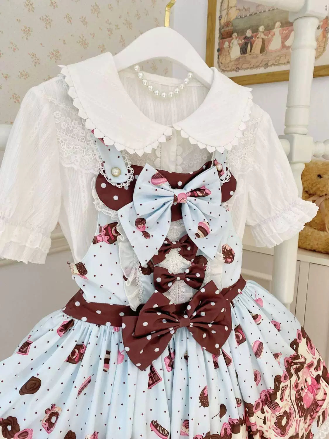 Sweetheart Dream Machine - Doll Collar Inner - White Blouse with a Peter Pan Collar