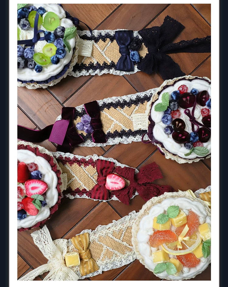 Star Box - Fruit Tart - Blueberry Tart Hat, Hairband, Plate Headpiece or Brooch