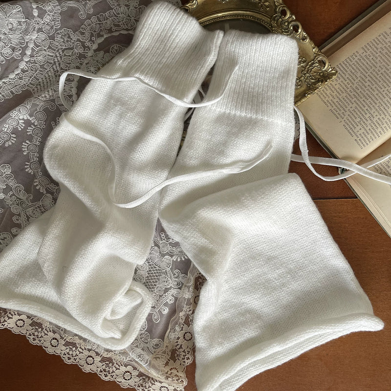 Sock Noble - Punk Layering - Lolita sock covers with lace straps and flared cuffs