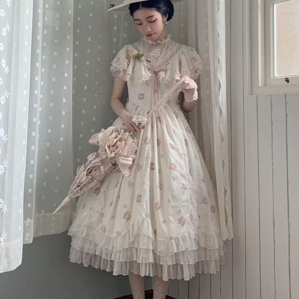 Sweetheart Dream Machine - Edwardian Collar - One-Piece Dress with Edwardian Collar