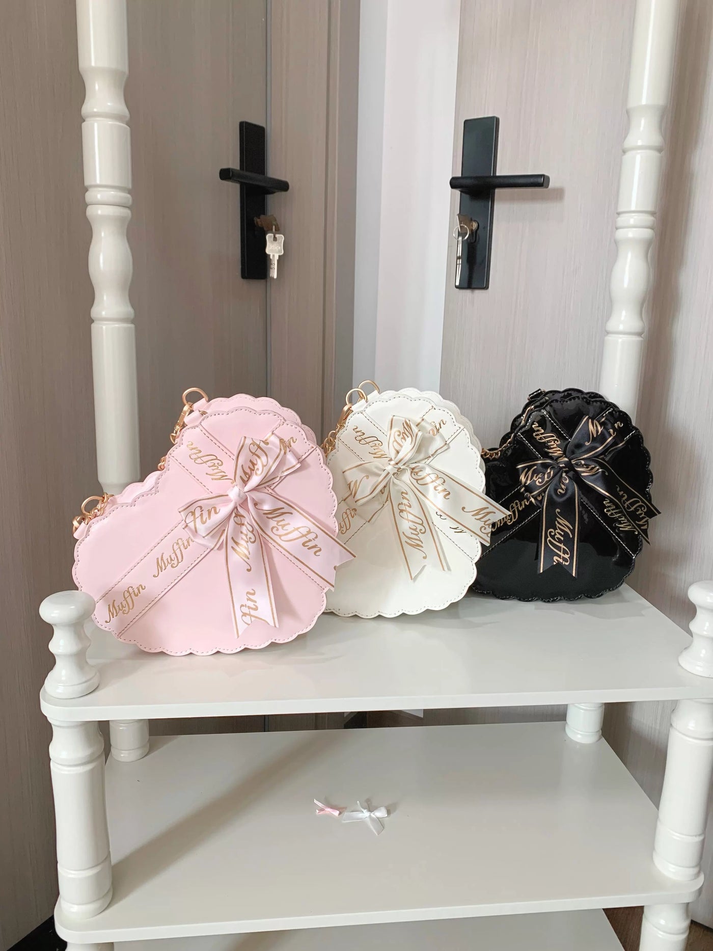 Lolita - Sweet Lolita Heart Bow Bag - Individually Selectable Lolita