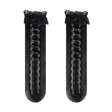 Socquette Noble - Chaussettes à Volants Dentelle - Chaussettes plissées bordées de dentelle