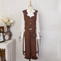 S / Male version 4-piece set(overalls+vest+shirt+bow tie)