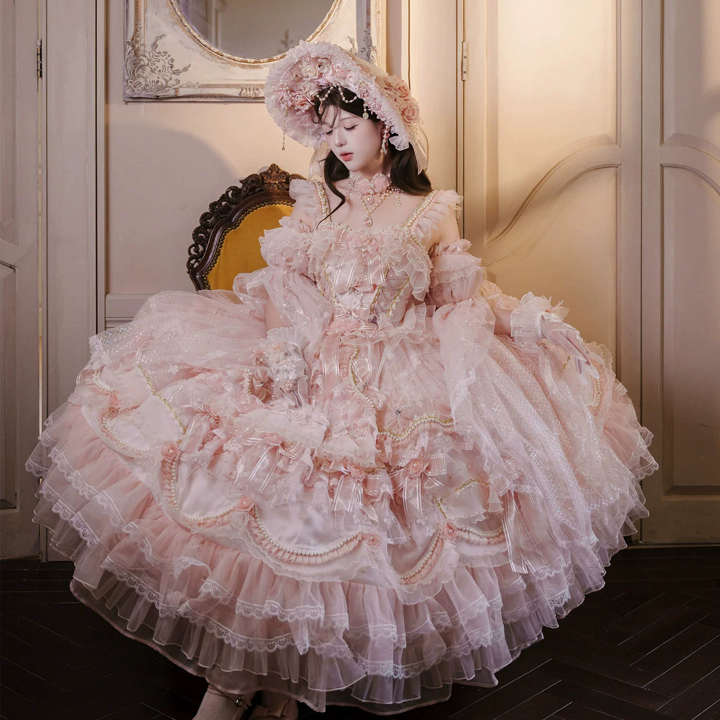 Cat Fairy - Princess on the Run - Misty Pink Lolita JSK