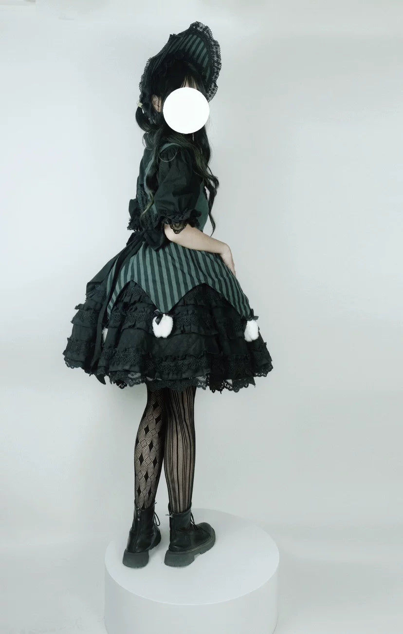 囚鸟旅店‖小牙仙‖官配网袜‖暗黑原创哥特大码可爱亚Lolita网袜