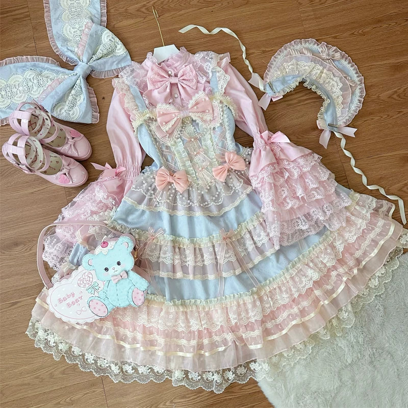 Lady Han Star Love Song bridal JSK dress by Lolita Fetch featuring celestial star patterns and elegant design.