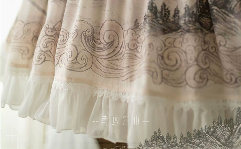 Forest Wardrobe - Kites over Distant Mountains - Type I Landscape Lolita Dress - 4