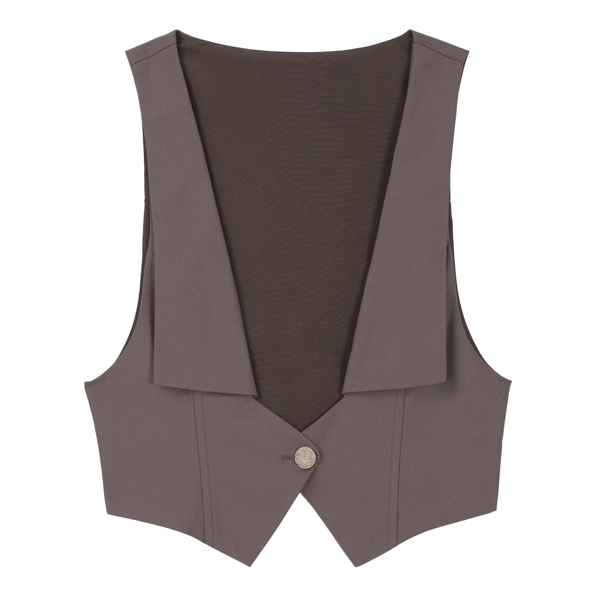 Brown vest and blue-and-brown embroidered cape from an Ouji Lolita suit.