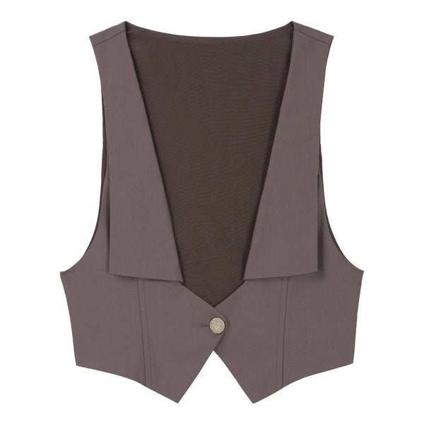Brown vest and blue-and-brown embroidered cape from an Ouji Lolita suit.