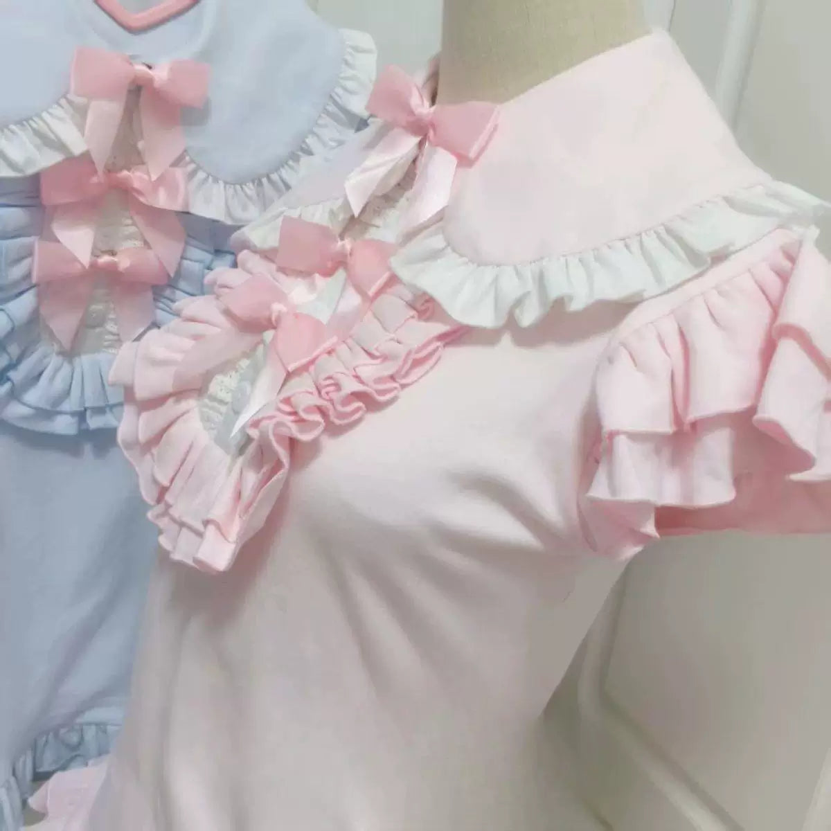 Sweetheart Dream Machine - 8023 Bunny Ear - Lolita T-Shirt with Ruffled Peter Pan Collar