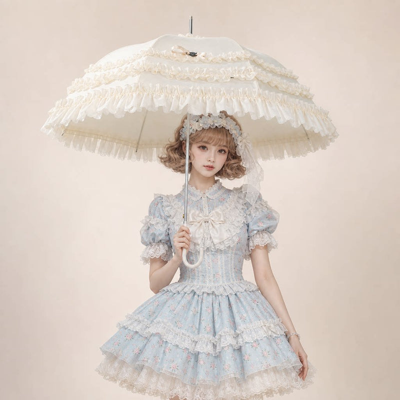 Independent Brand - Ruffle and Birdcage - Multi-Style Umbrellas with Lace Trims