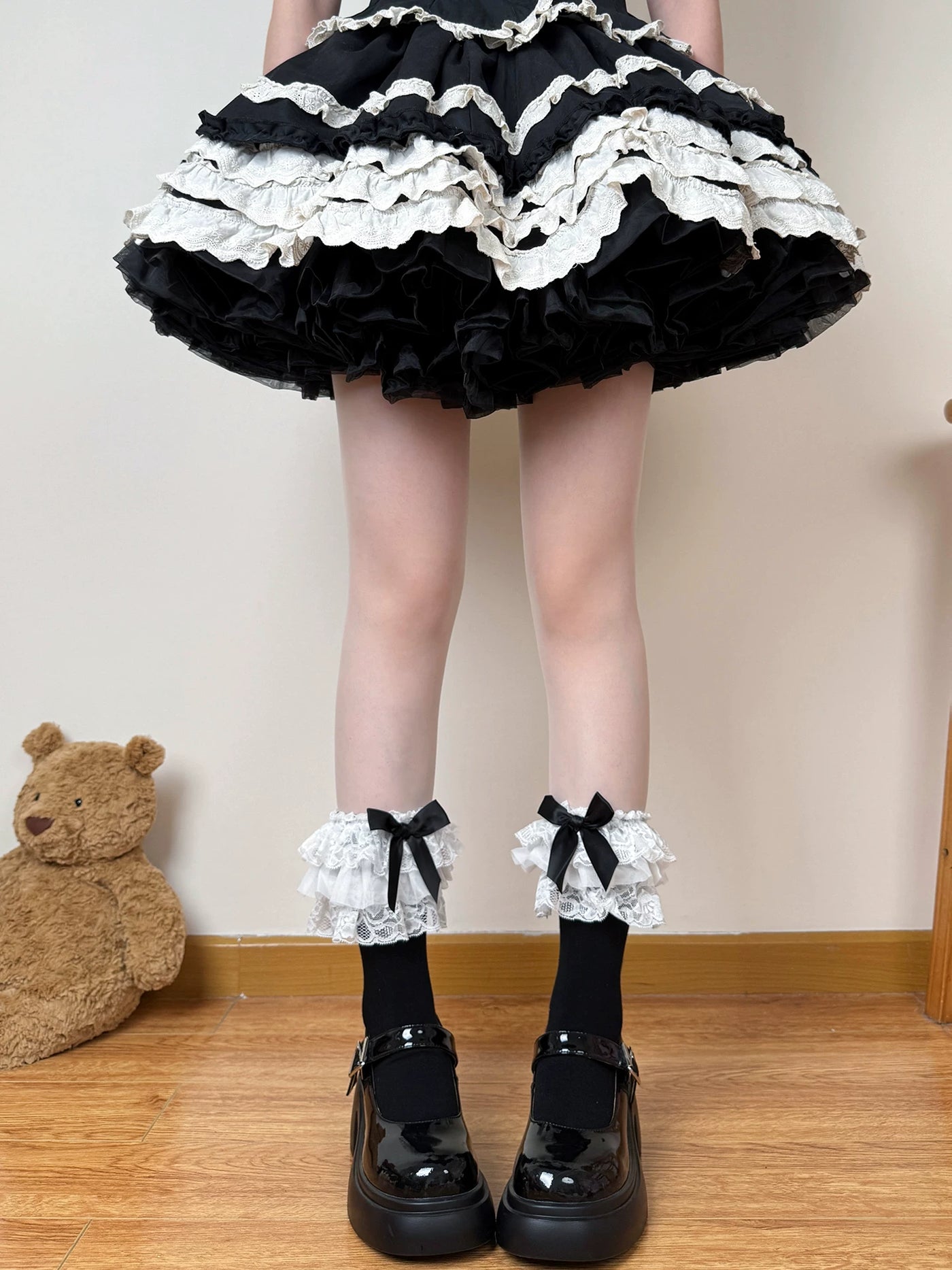 Chubby Bear Tales - Cake Ruffle - Lace Socks in Multiple Lengths