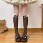 Coffee-colored calf socks / One Size